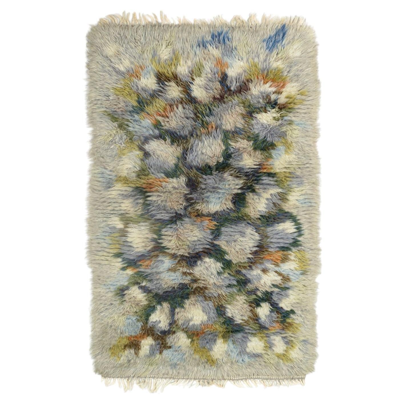 Scandinavian Designer. Rya Carpet In Wool With Abstract Design. 1960s/70s