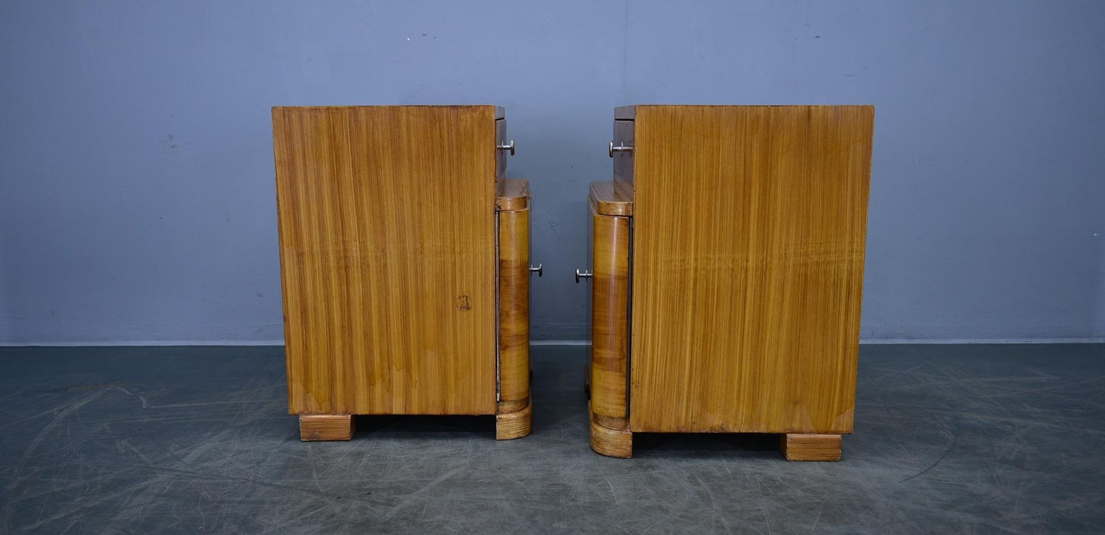 photo buy 1937s Pair Of Art Deco Bedside Tables, Czechoslovakia