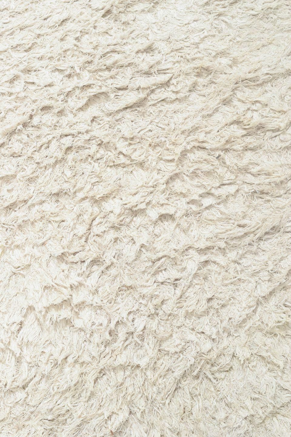 Scandinavian Designer. Rya Carpet In Natural White Wool. 1960s/70s photo for sale