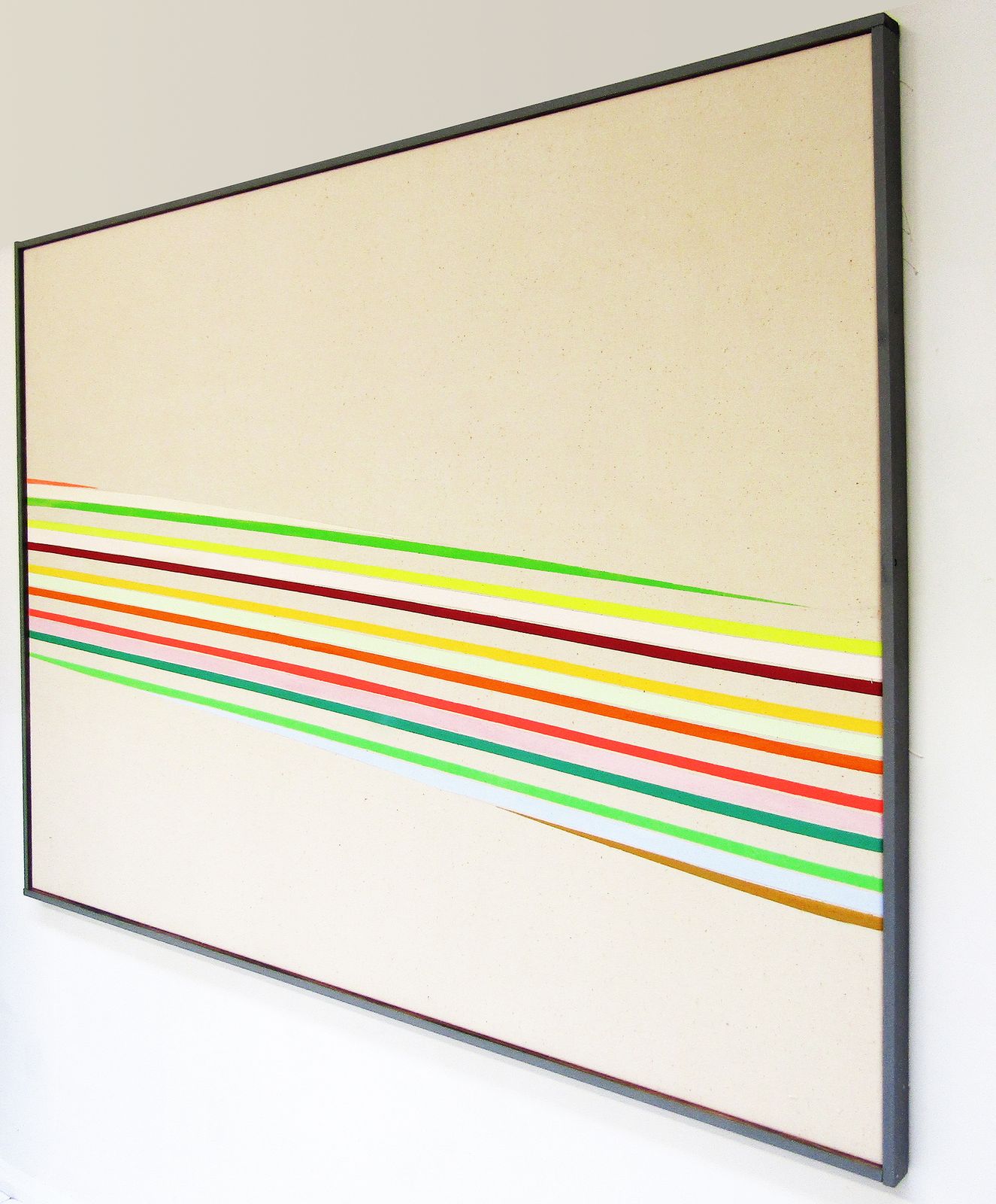 photo vintage Large 1970s Color Field Acrylic Diptych On Canvas By John Plumb (1927–2008)