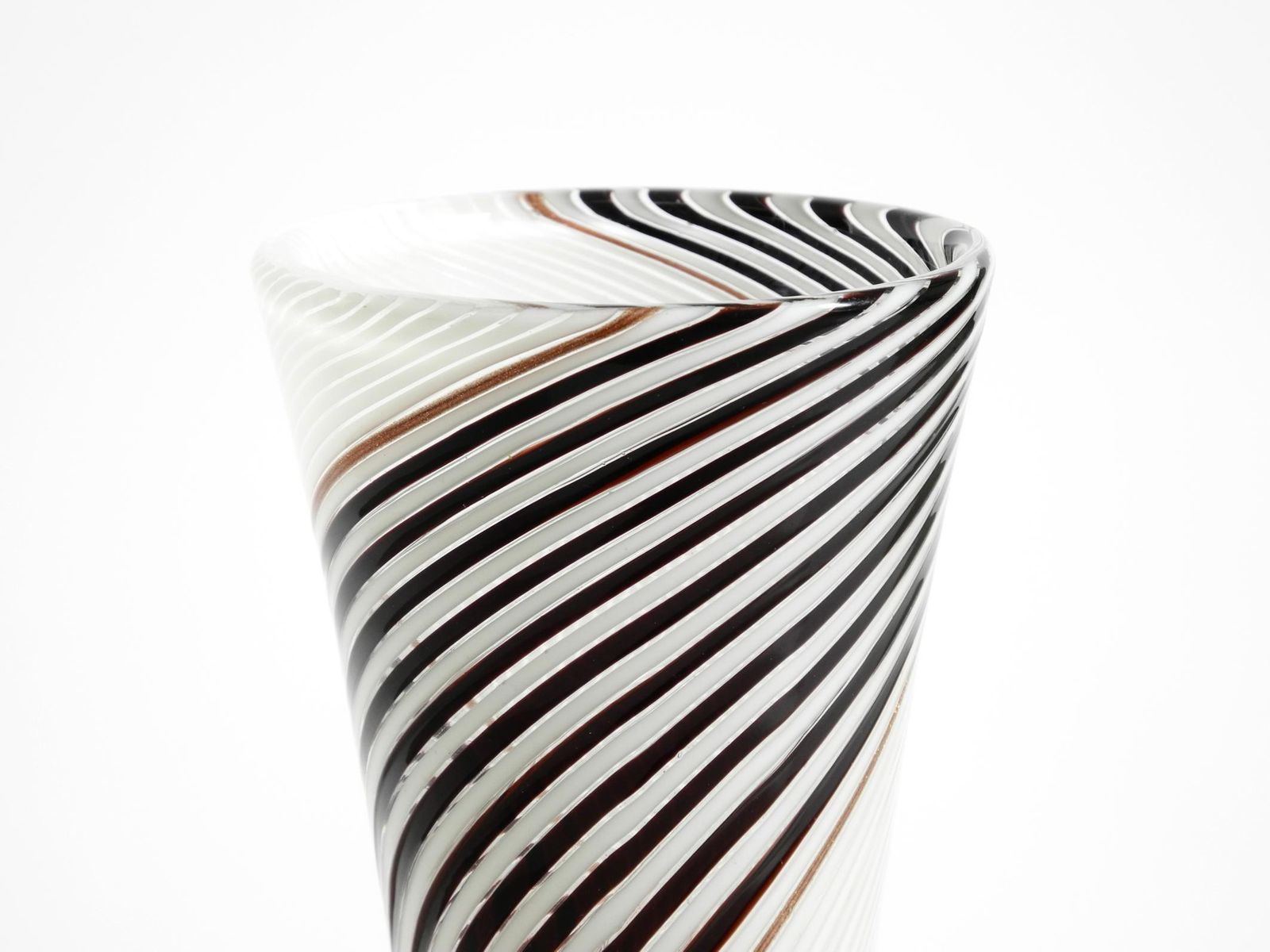 Italiaanse mid-century Murano glazen vaas van Dino Martens voor Aureliano Toso photo vintage
