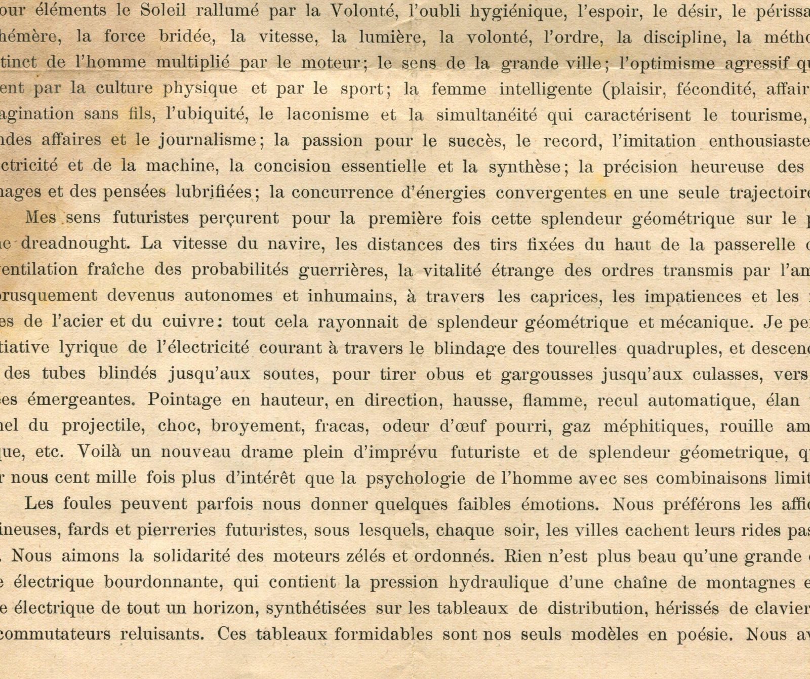 La Splendeur Géométrique Et Mécanique Et La Sensibilité Numérique, Italy 1914 photo Art