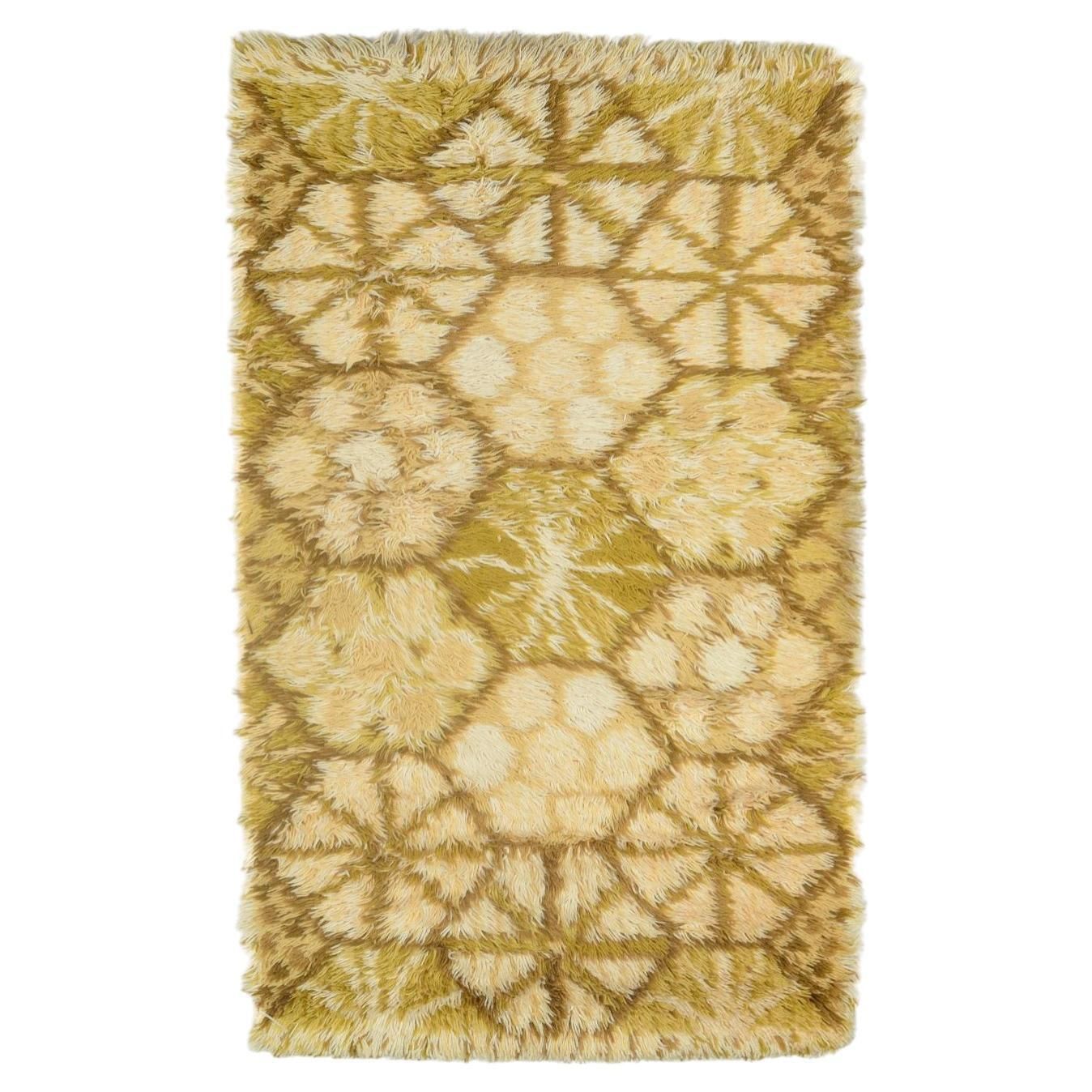 Marianne Richter. Tapis rya en laine à motif géométrique. Années 1960/70.