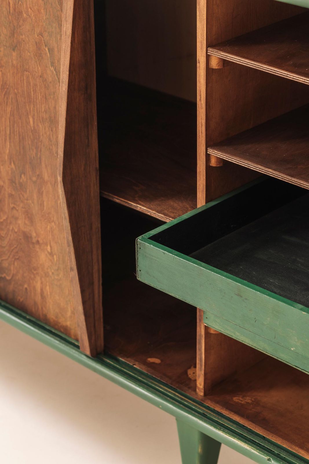 Furniture Exceptional French Sideboard From The 1950s In The Taste Of Jean Prouvé. photo