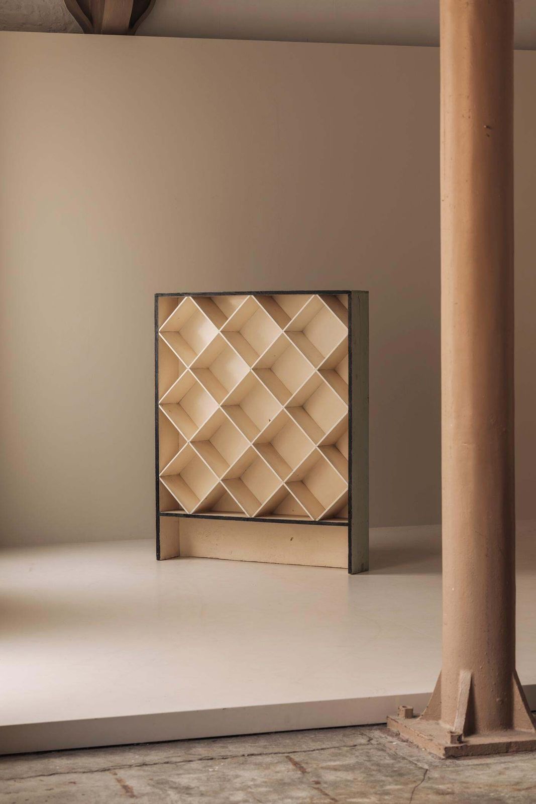 Geometric Open Bookcase, France 1950s. photo Furniture