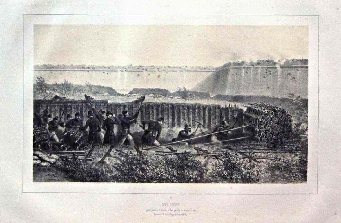 Sape Pleine   Lithograph By Auguste Raffet   1858