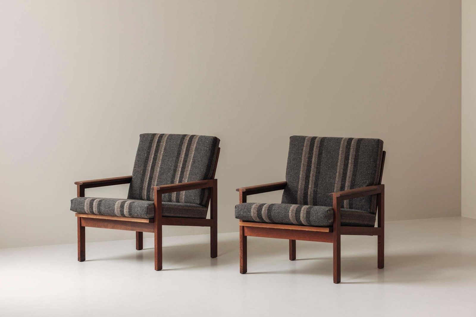 Set Of Two Easy Chairs Designed By Illum Wikkelsø For N. Eilersen, Denmark 1959. photo for sale