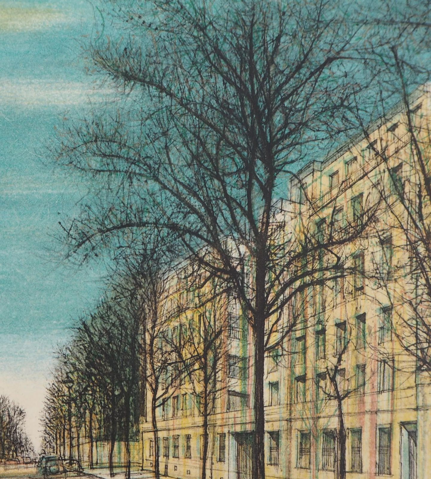 Paris: Boulevard Des Invalides   Original Handsigned Lithograph, 1958 photo vinterior