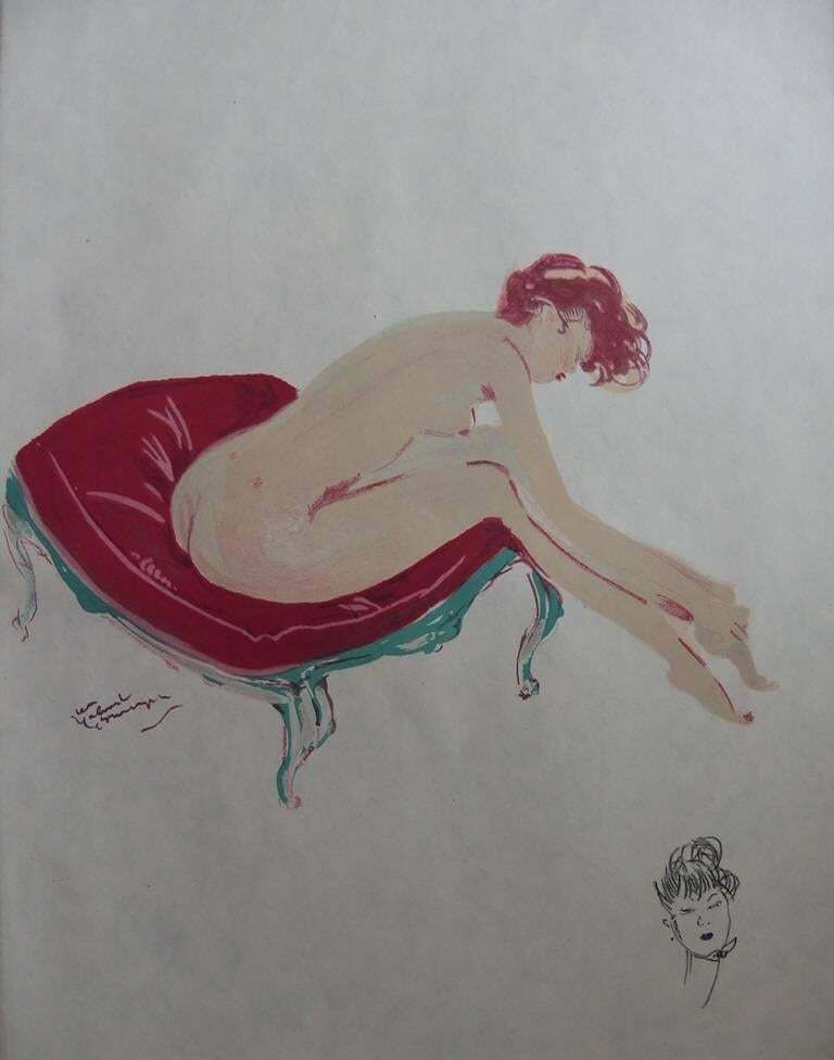 Woman Stretching   Original Lithograph   Mourlot, 1956