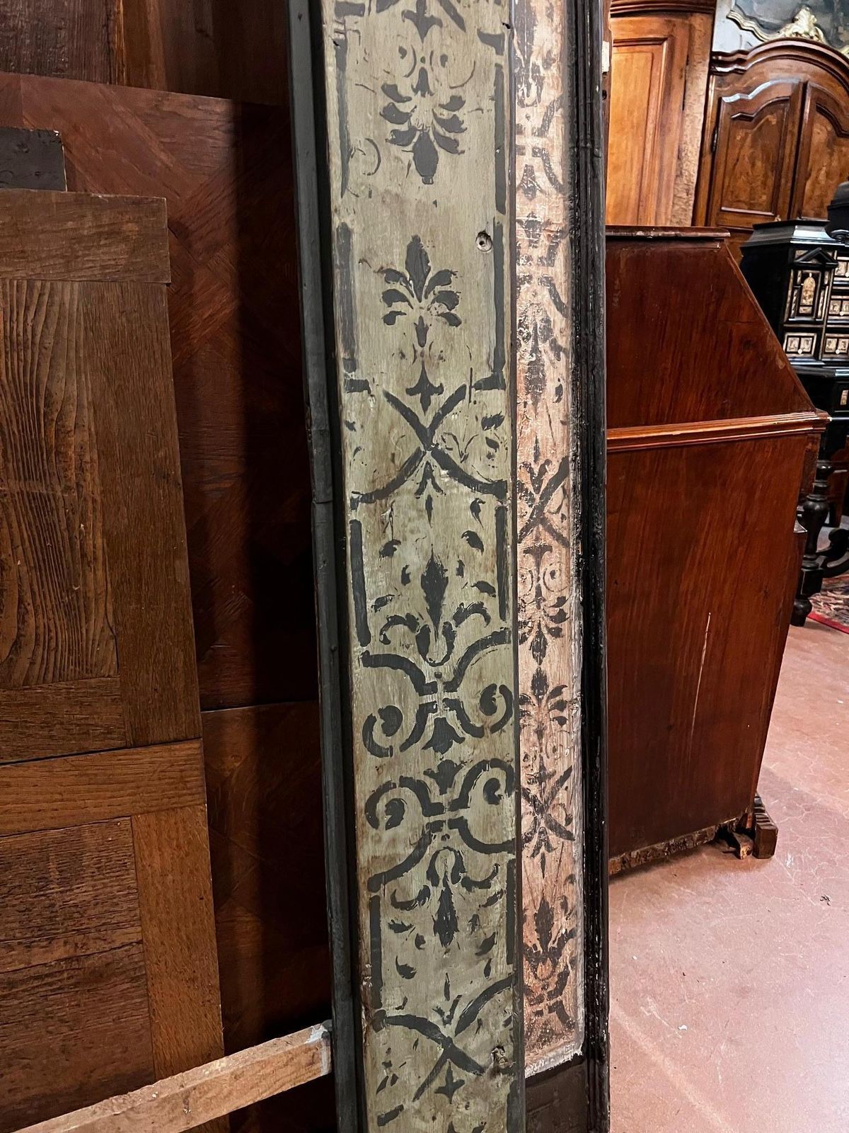 Lacquered Wood Portal, Italy photo vintage