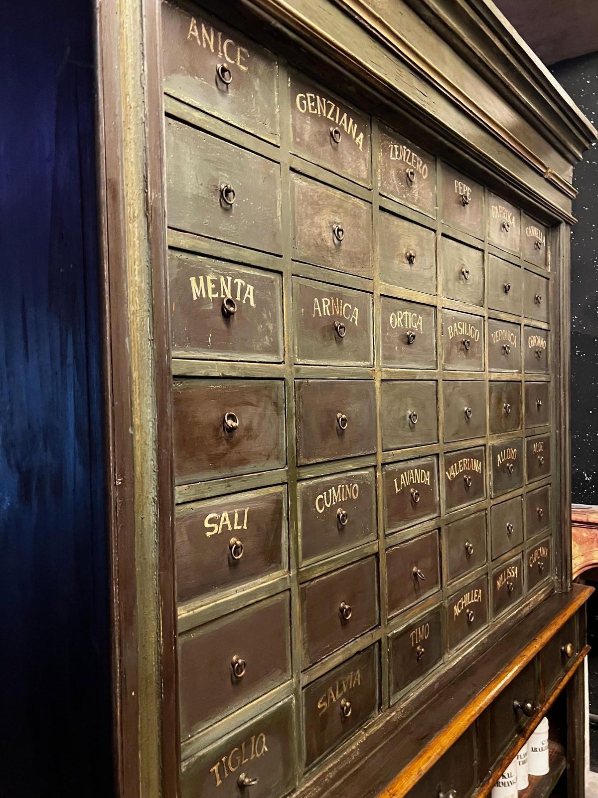 Lacquered Herbal Medicine Cabinet With 46 Drawers, Italy photo Furniture