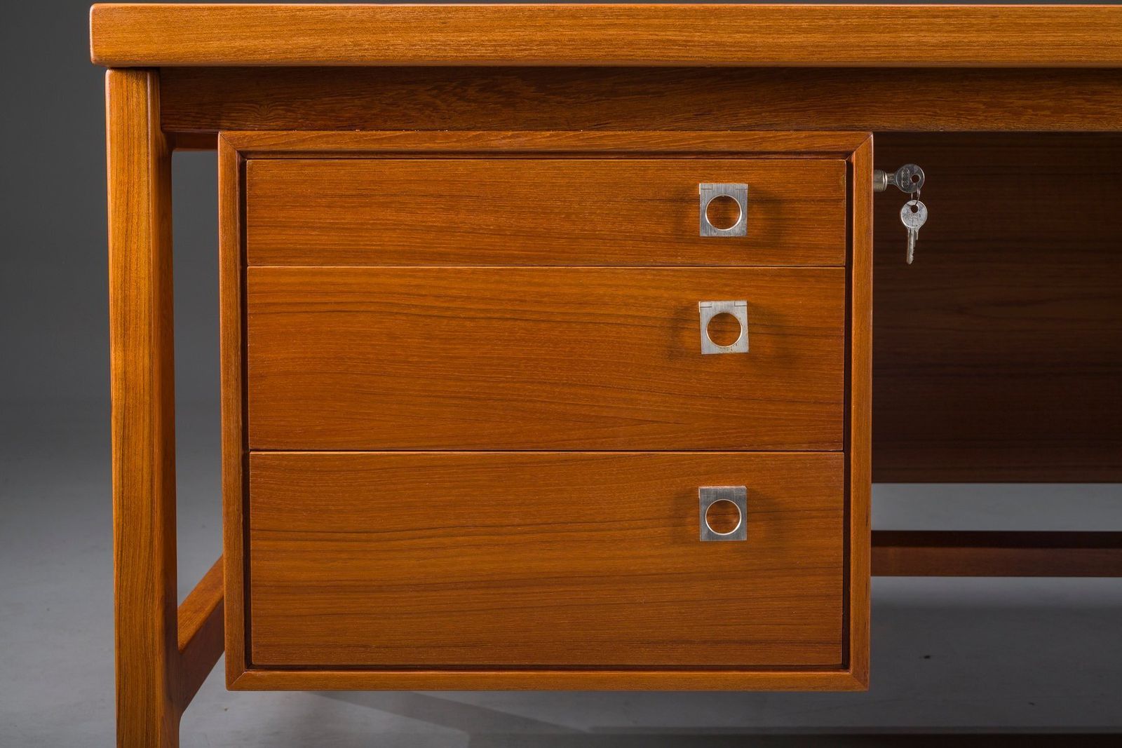 Danish Modern Executive Teak Desk By Arne Vodder For H.P. Hansen, 1960s photo 3134.0