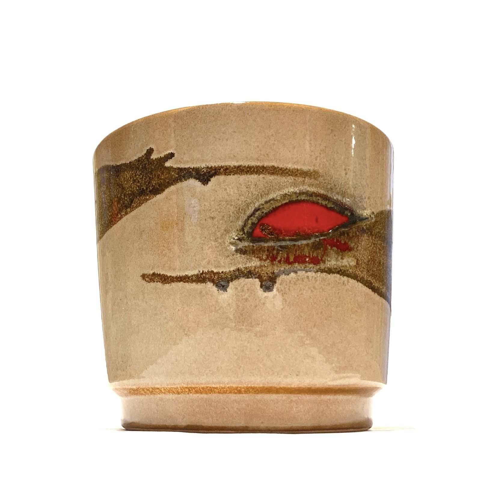 Scheurich Keramik 806 17 Planter In Red Fat Lava Glaze, 1970s West German Pottery photo for sale