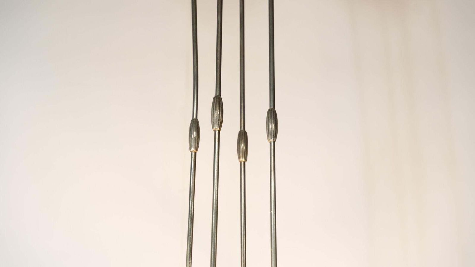 photo furniture Large Art Deco Ceiling Light, Glass And Metal, France, 1930s