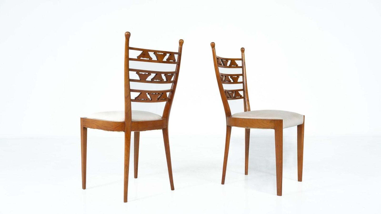 Set Of 6 Chairs, Cherry Wood, Italy, 1940s photo vintage