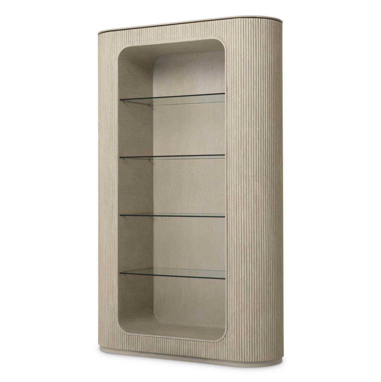 Cabinet In Washed Oak Veneer And Glass, Contemporary Style photo 8420.0