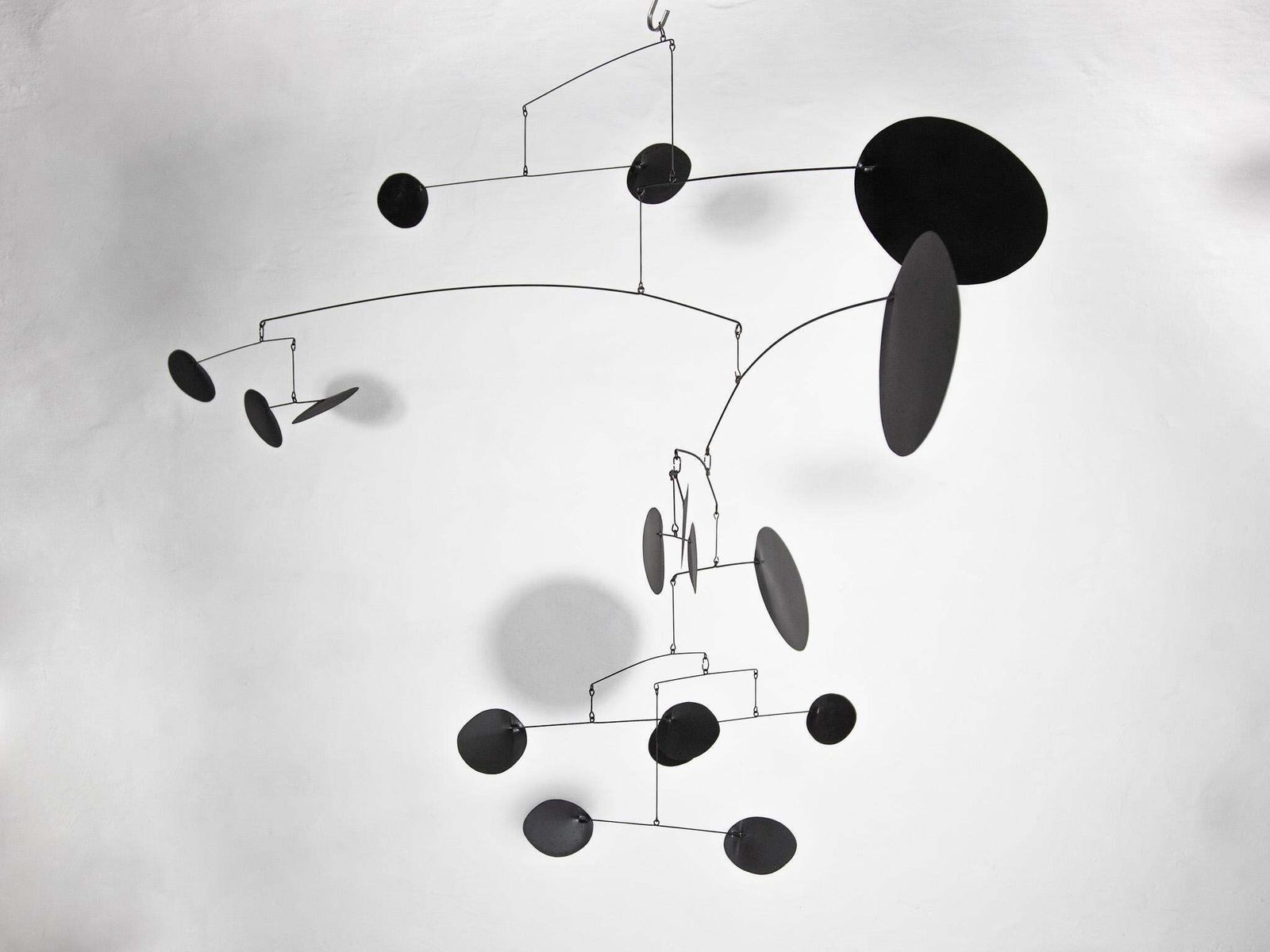 Midcentury Modern Metal Mobile, Kinetic Sculpture By Derick Pobell, Germany photo Art