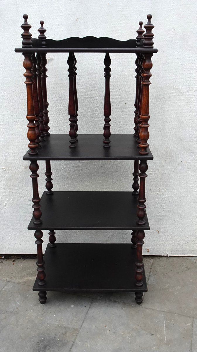 Antique Victorian Wooden Shelf, 1890s