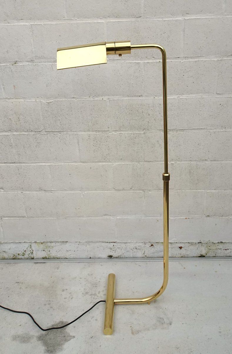 Adjustable Brass Reading Lamp Attributed To Christian Liaigre, France, 1970s