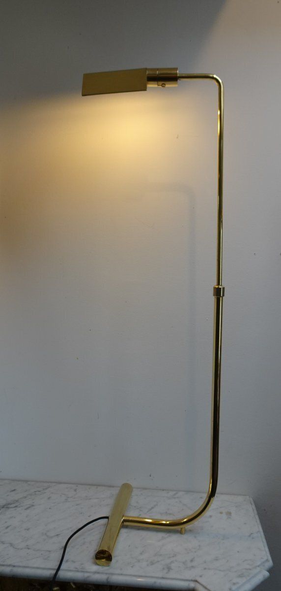 Adjustable Brass Reading Lamp Attributed To Christian Liaigre, France, 1970s photo 914.0