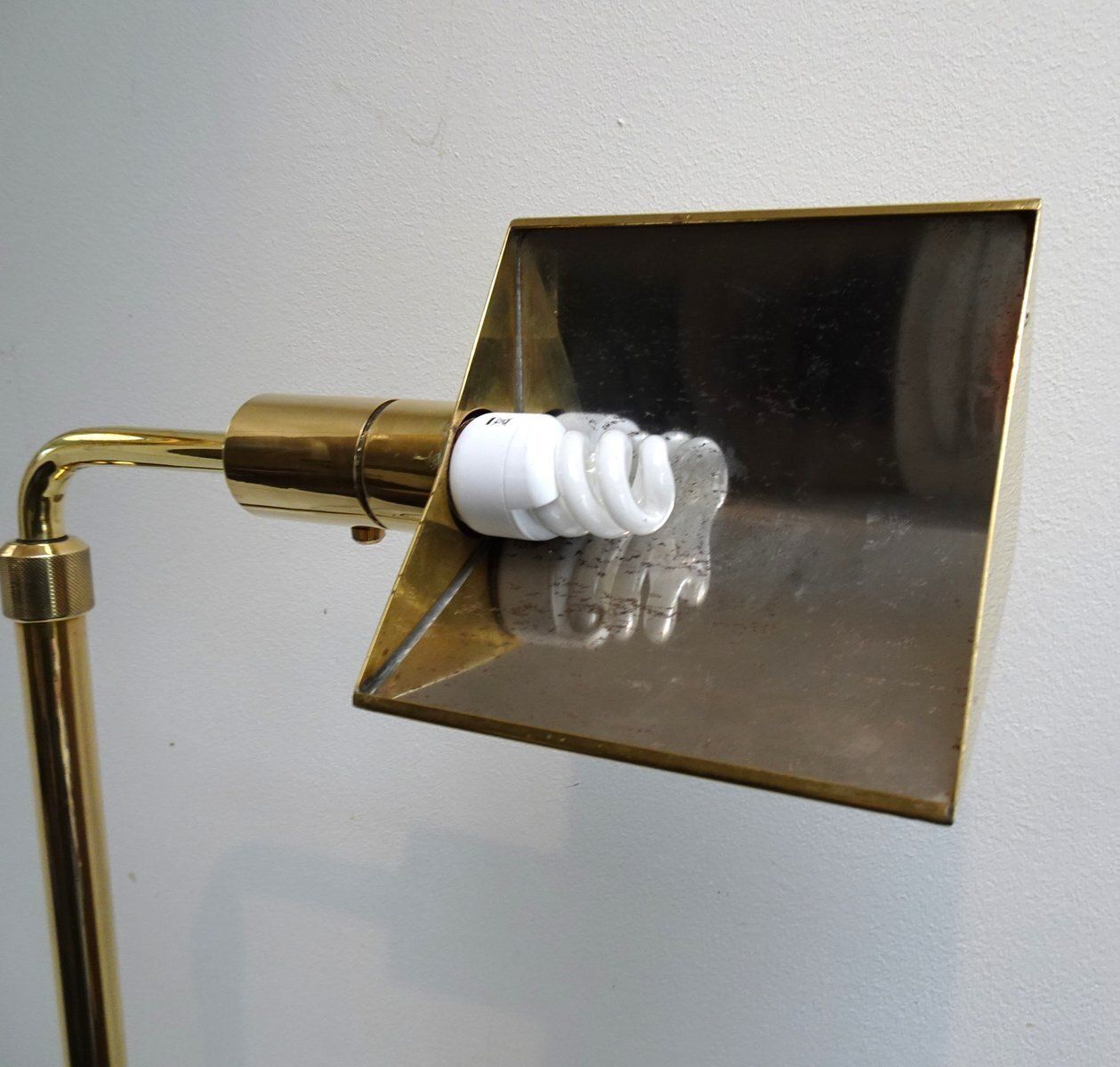 photo vinterior Adjustable Brass Reading Lamp Attributed To Christian Liaigre, France, 1970s