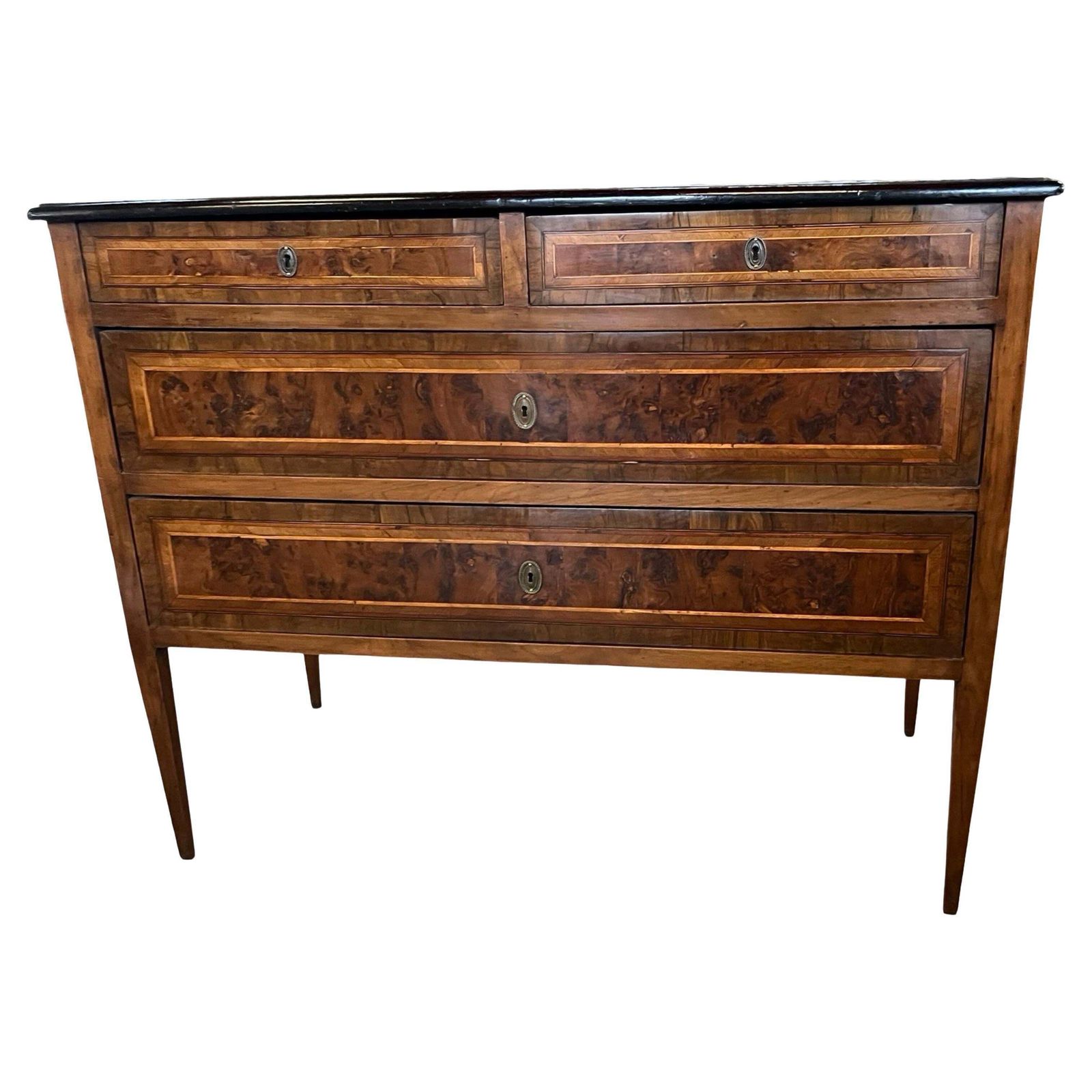 Italian Neoclassical Louis XVI Commode With Walnut Veneer
