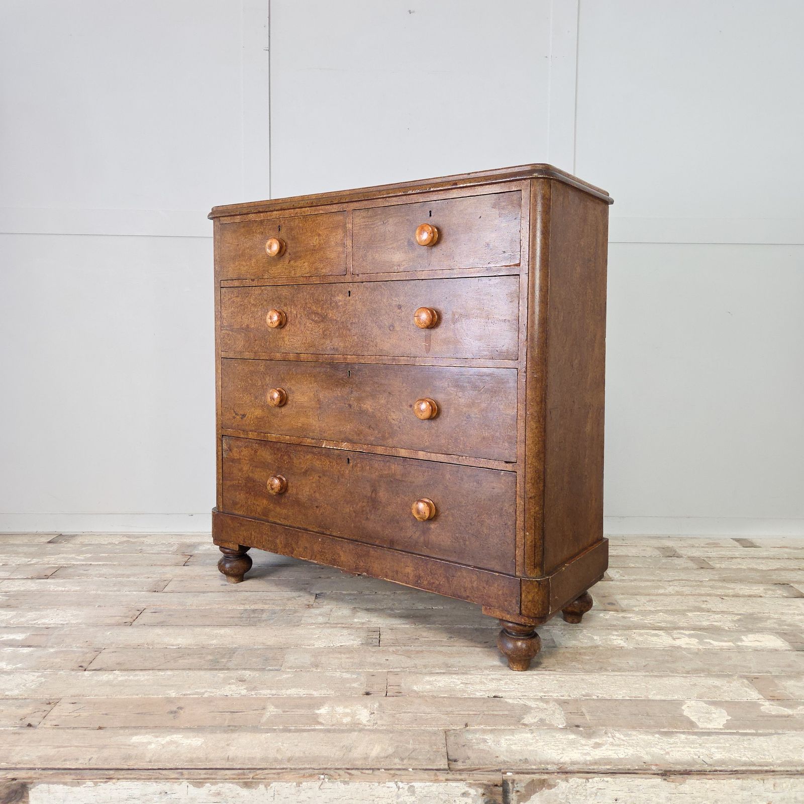 Large Victorian Pine Chest Of Drawers photo for sale