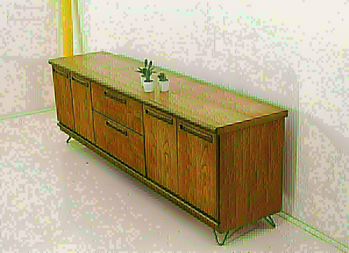 Vintage Meredew Teak Mid Century Retro Sideboard Tv Multimedia Cabinet Unit photo buy