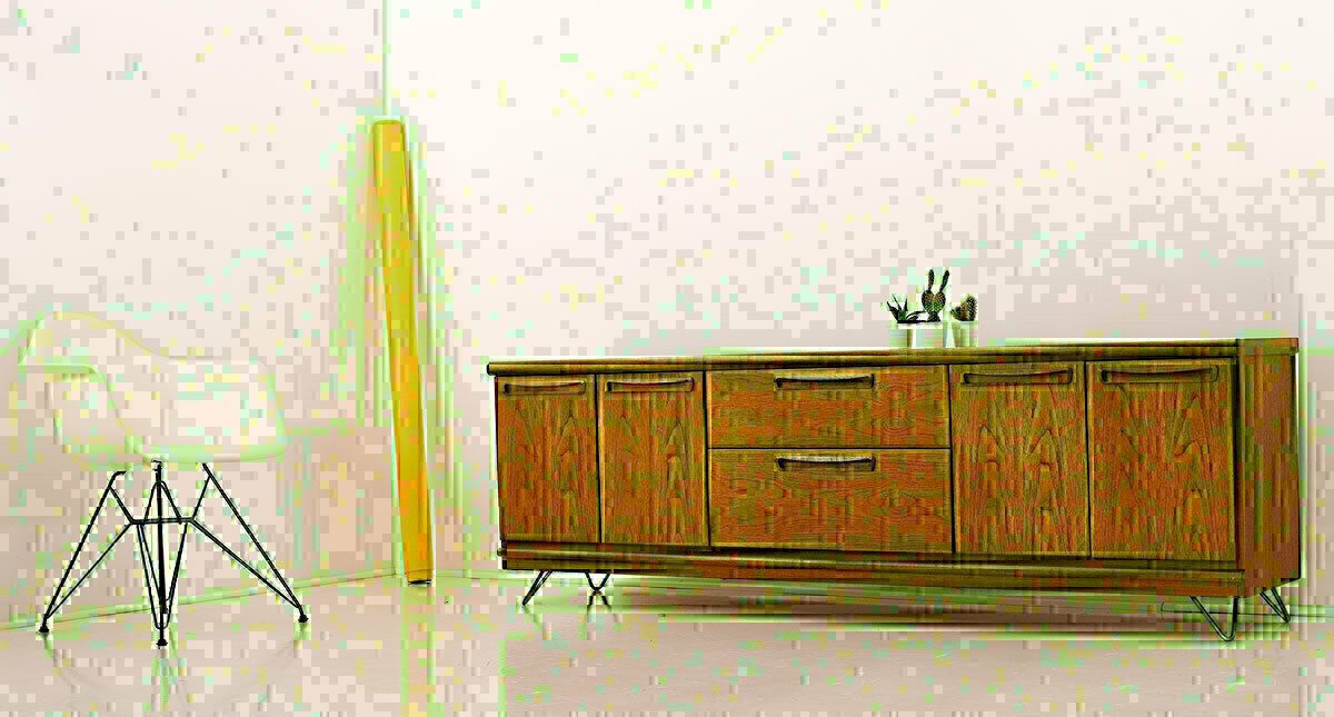 photo furniture Vintage Meredew Teak Mid Century Retro Sideboard Tv Multimedia Cabinet Unit