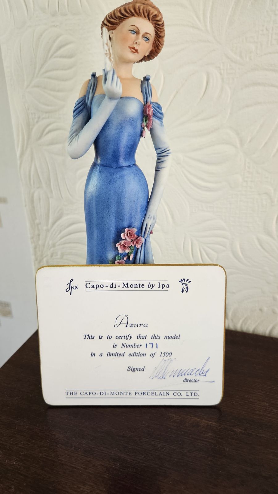 Elegant Capodimonte 'Azura' Porcelain Figurine By Jpa   World Limited Edition 171/1500 (With Certificate) photo furniture