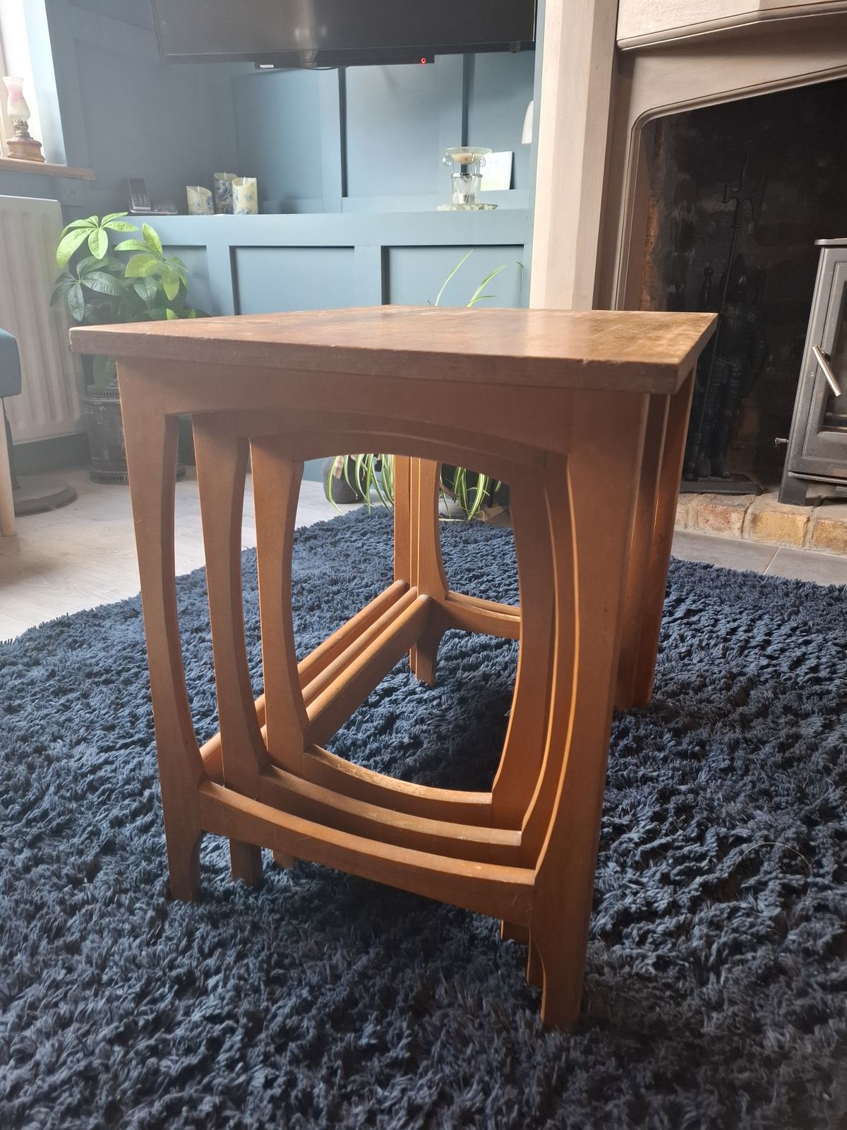 photo for sale 1970s Groovy Retro Shape Nest Of Tables