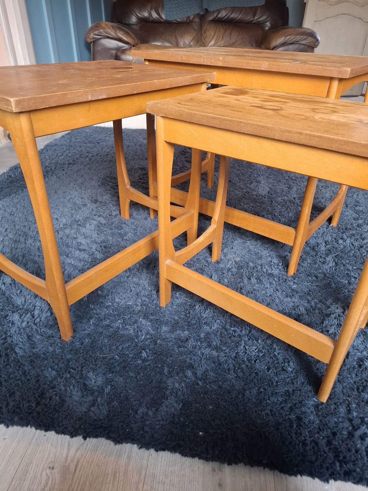photo vinterior 1970s Groovy Retro Shape Nest Of Tables