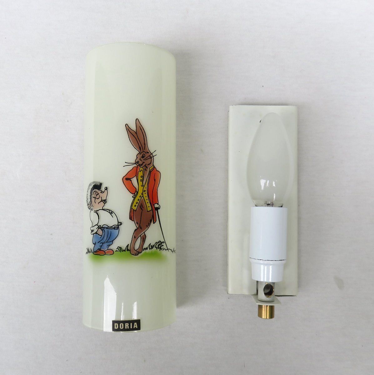 Mid Century The Hare And The Hedgehog Wall Lamp From Doria Leuchten, 1950s photo Lighting