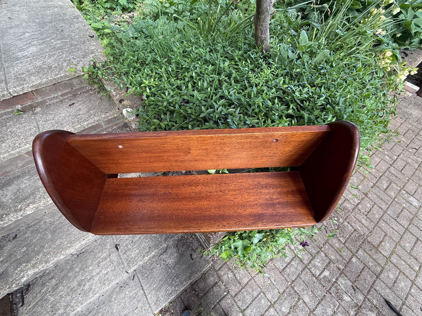 Furniture Vintage Retro Wooden Wall Shelf Freestanding Book Rack Display Shelf photo