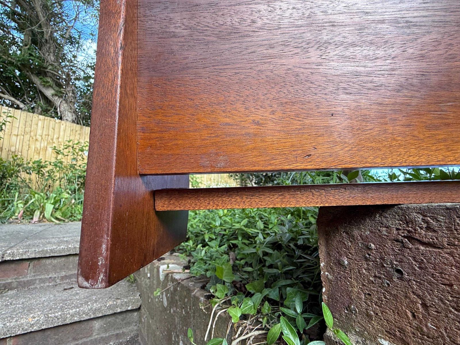 photo buy Vintage Retro Wooden Wall Shelf Freestanding Book Rack Display Shelf
