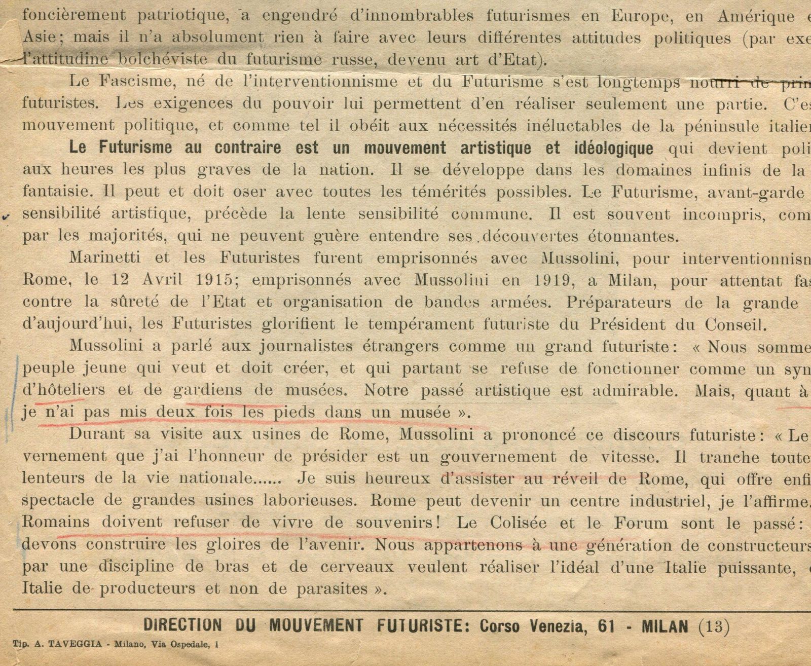 Le Futurisme   Le Futurisme Mondial   Futurisme Et Fascisme  Italy 1924 photo for sale