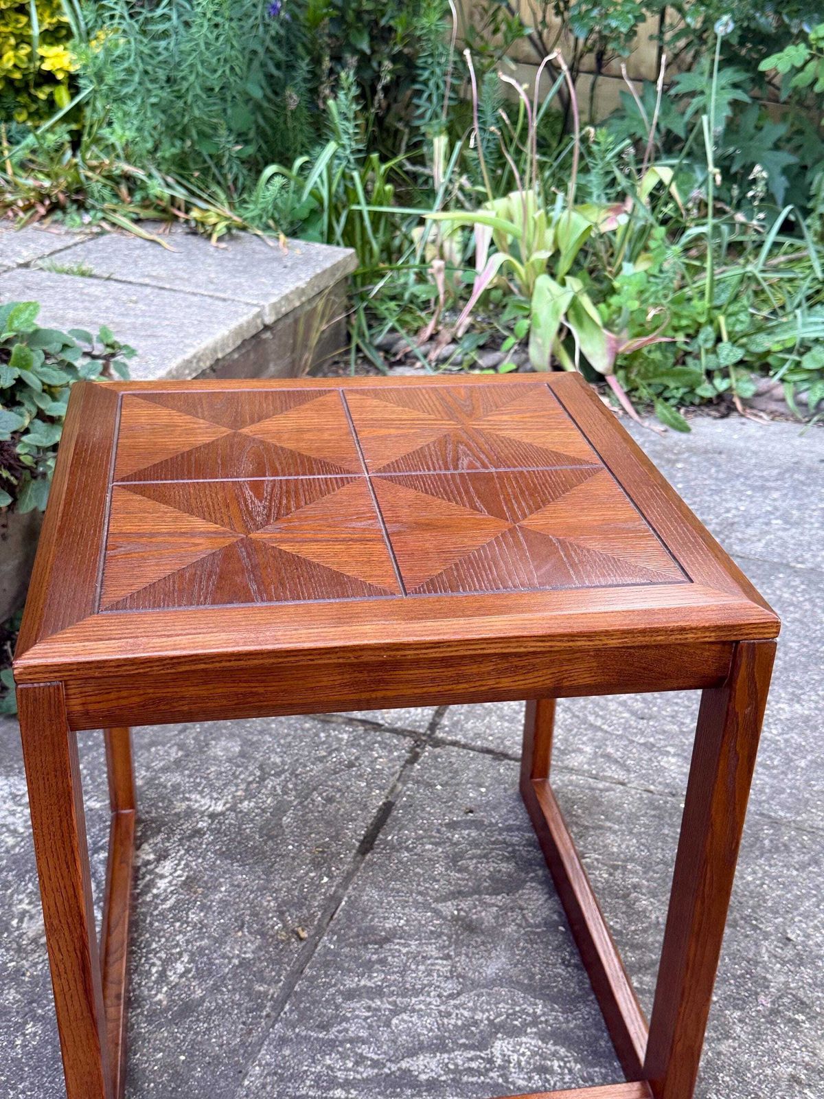 Rare Vintage G Plan Geometric Side Table Mid Century Modern Nesting Table Retro Oak Occasional Table M photo Furniture