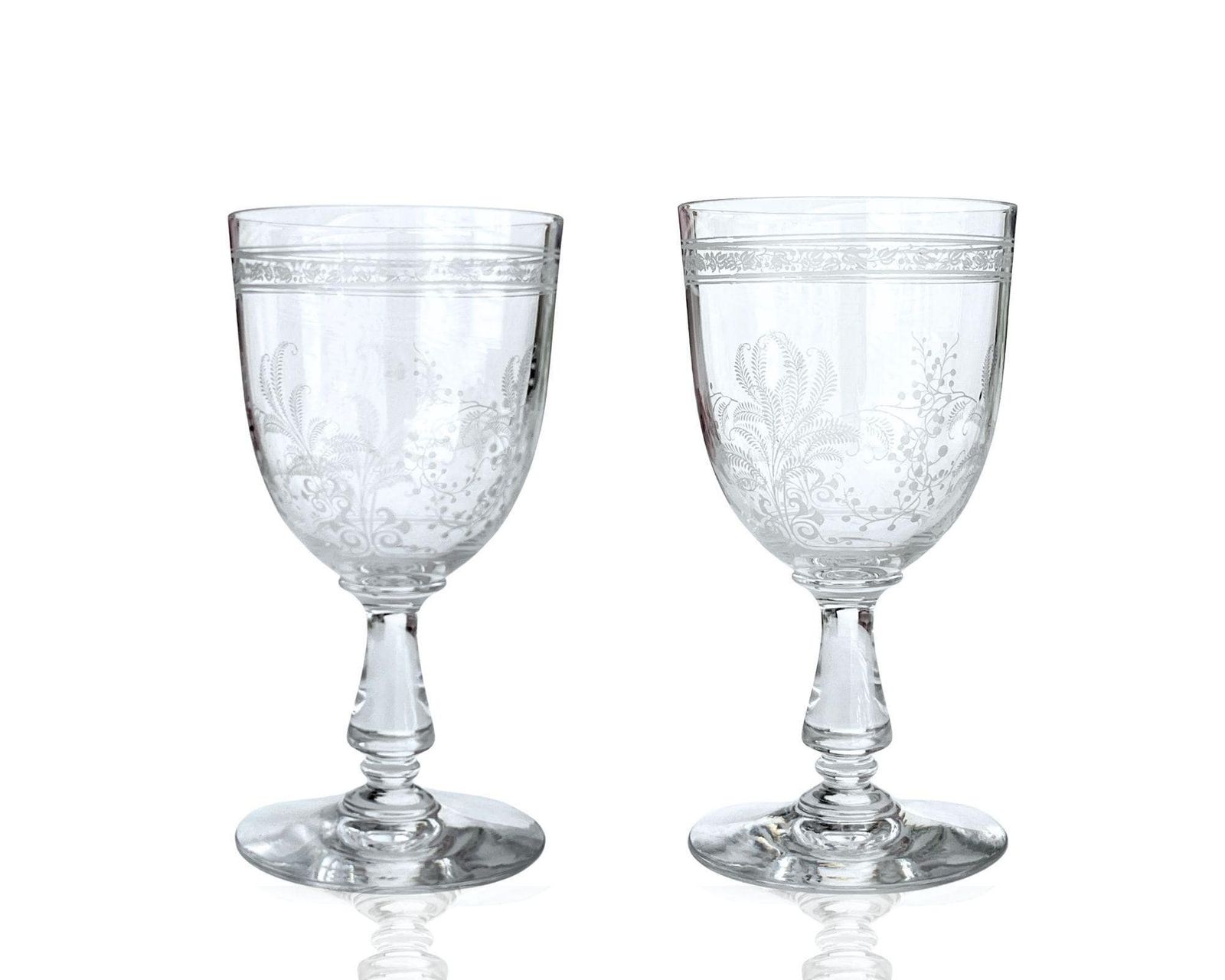 Baccarat | Water Glasses | Etched Wine Glasses | Fougeres 1900