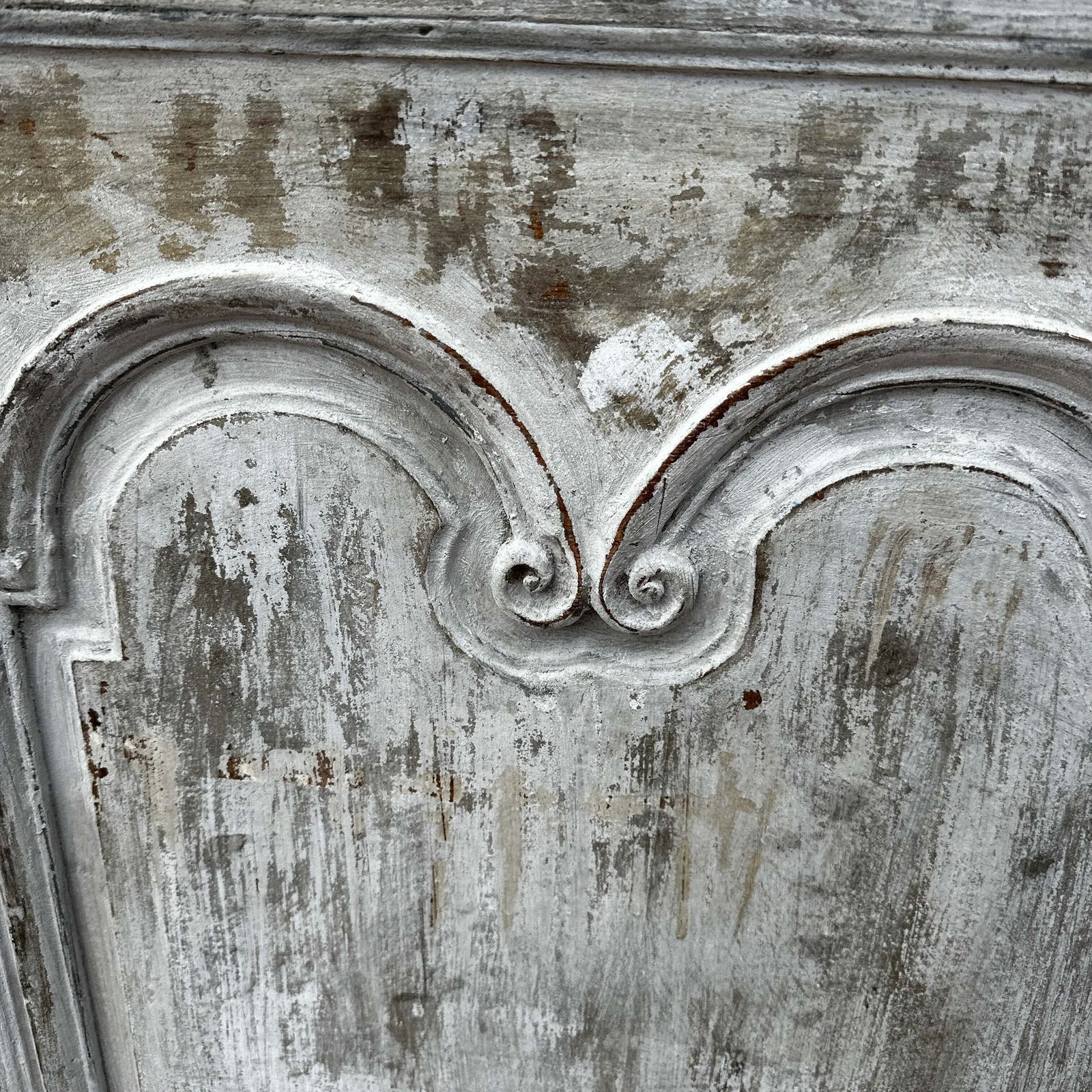Large Antique French Chateau Painted Buffet Cupboard Louis XV 1870 photo Furniture