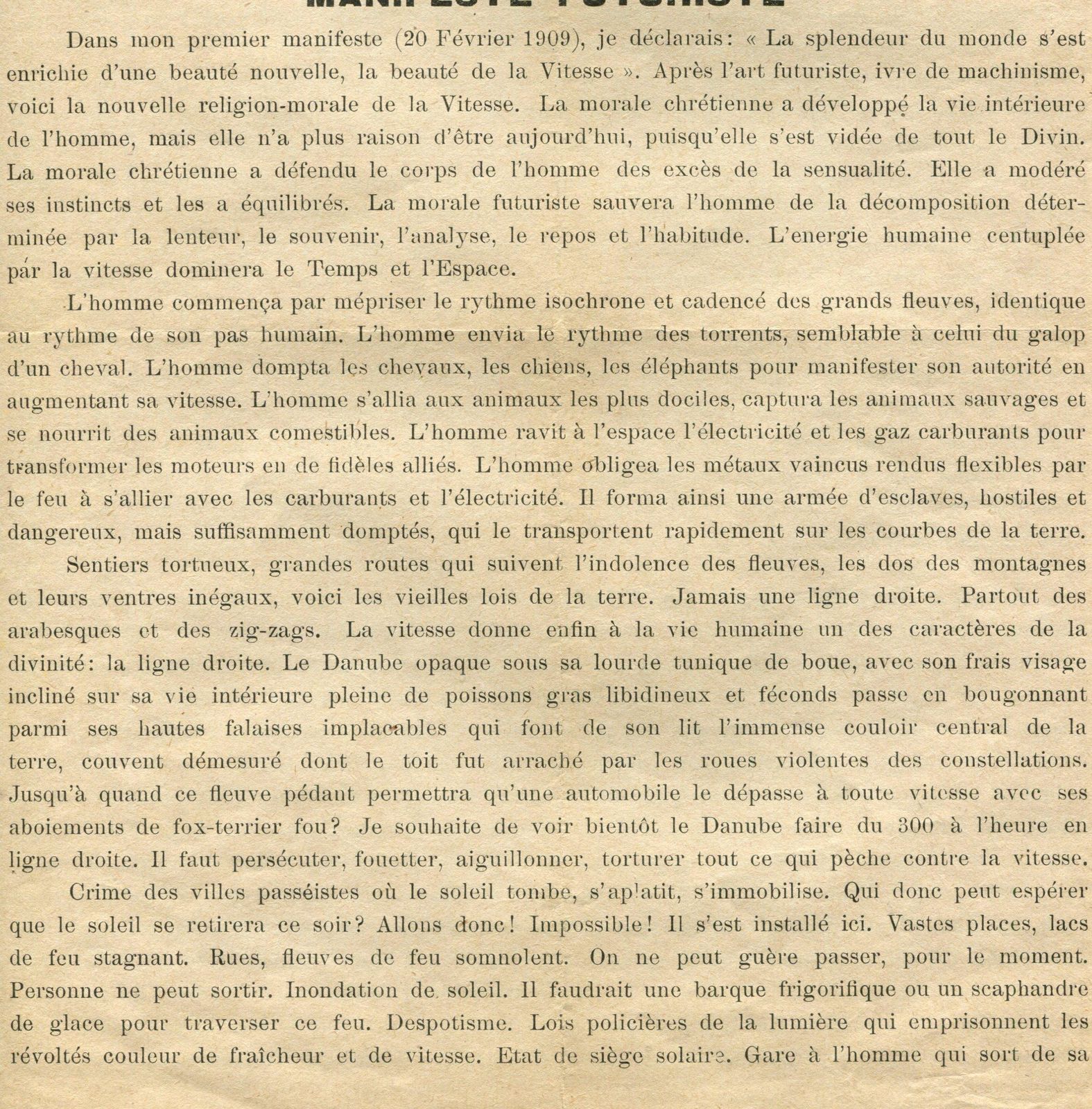 Le Futurisme   La Nouvelle Religion Morale De La Vitesse, Italy 1922 photo Art