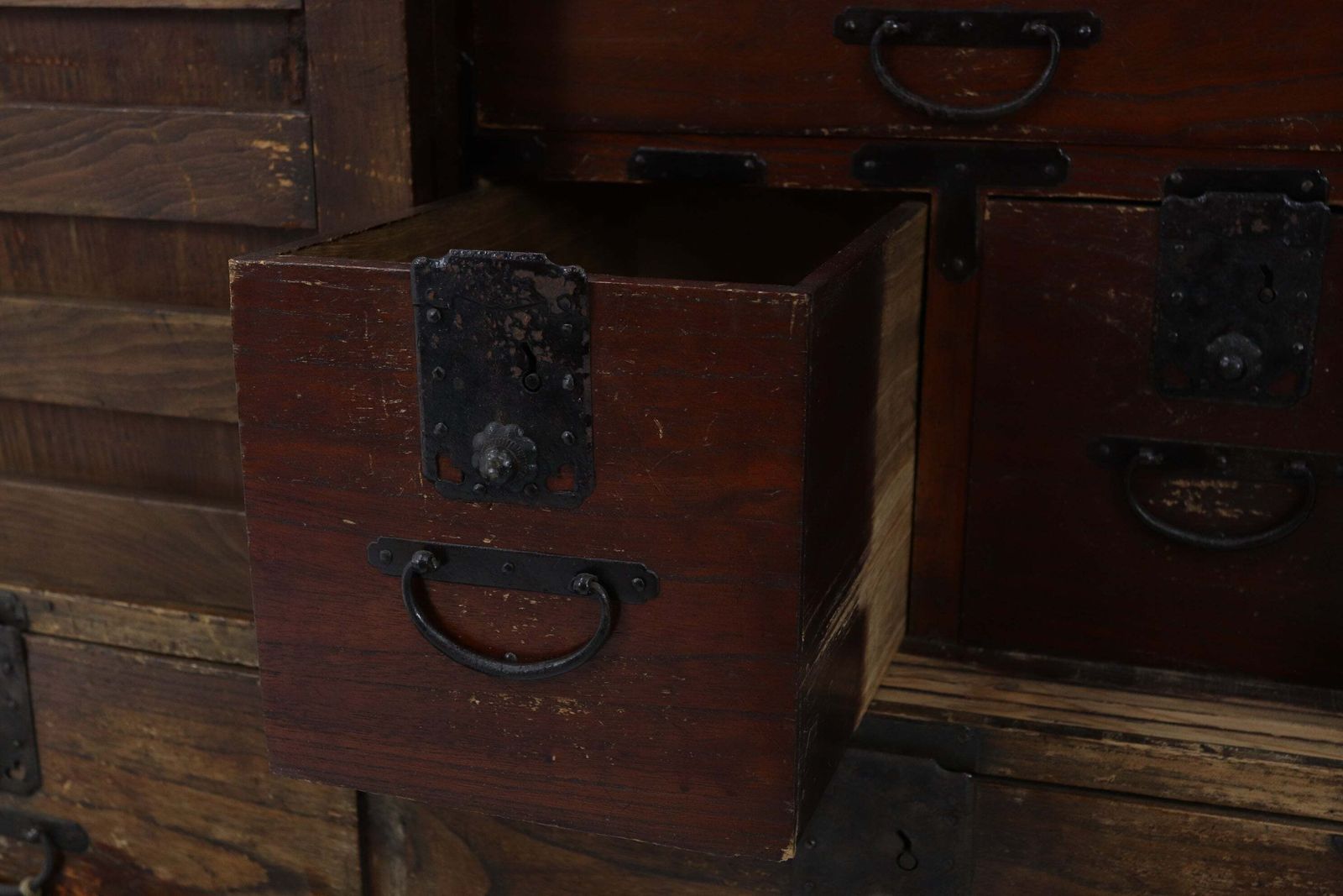 photo buy Antique Japanese Keyaki Choba Dansu Merchant's Chest From Yonezawa