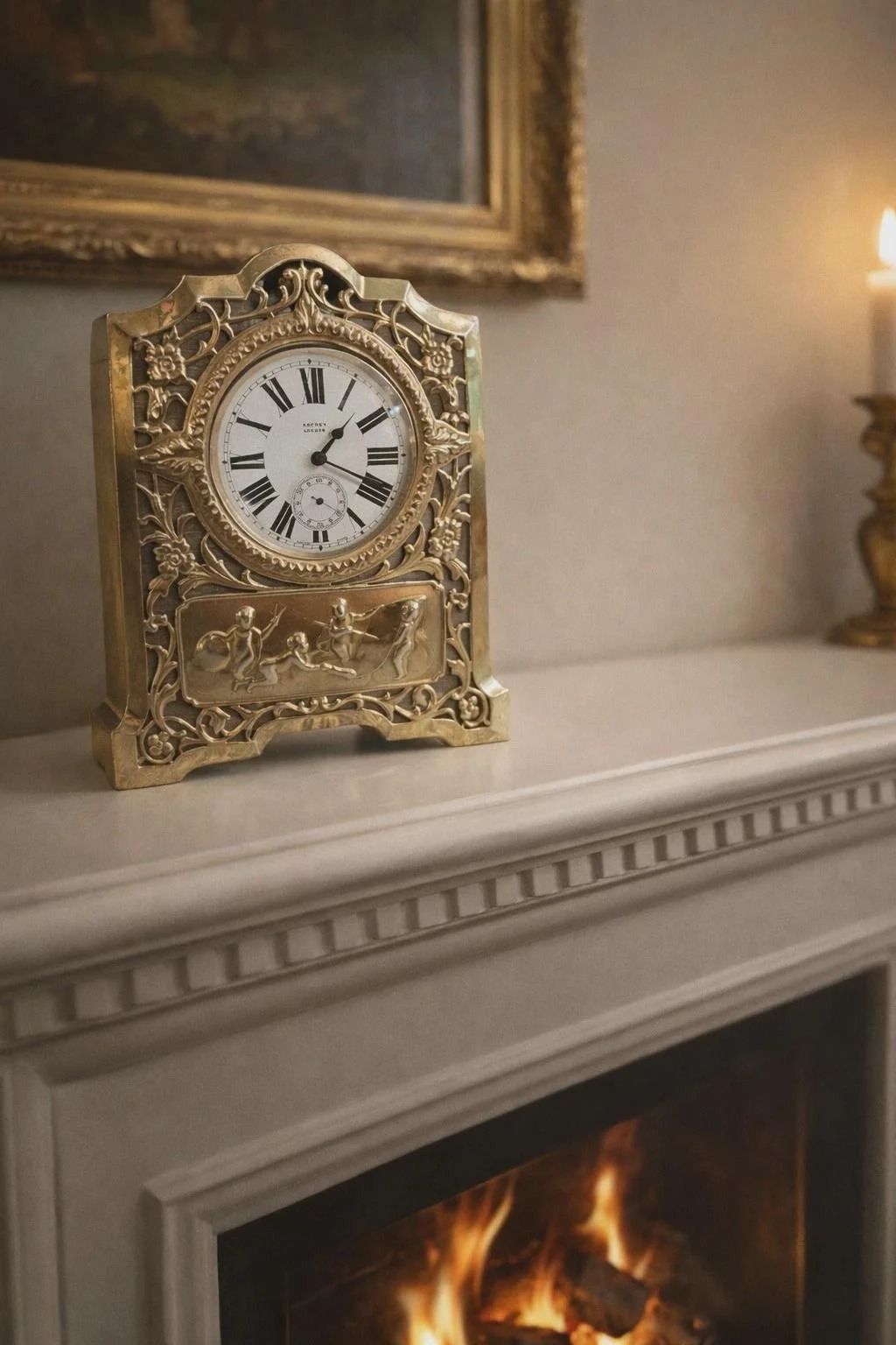 Asprey & William Comyns Antique Silver Travel Mantel Watch Clock Stand 1903