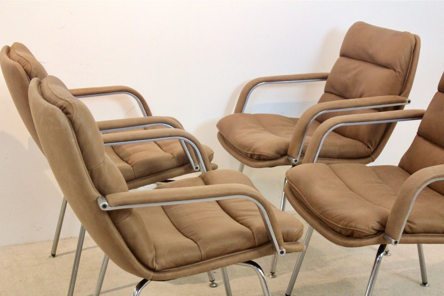 photo for sale Set Of Six ‘Channel’ Chairs By Geoffrey Harcourt For Artifort