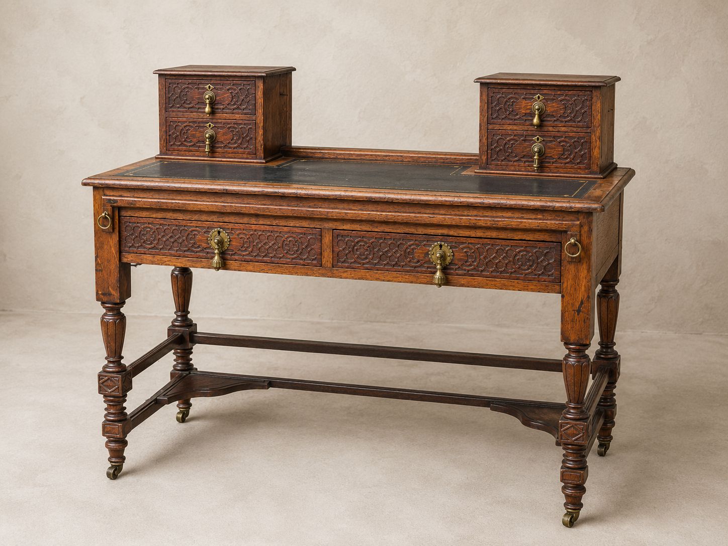 Late 19th Century Anglo Japanese Oak Writing Desk