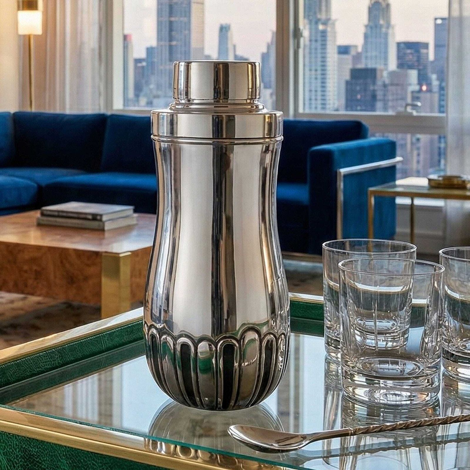 1950s Rare Gorgeous Macabo Stainless Steel Cocktail Shaker. photo for sale