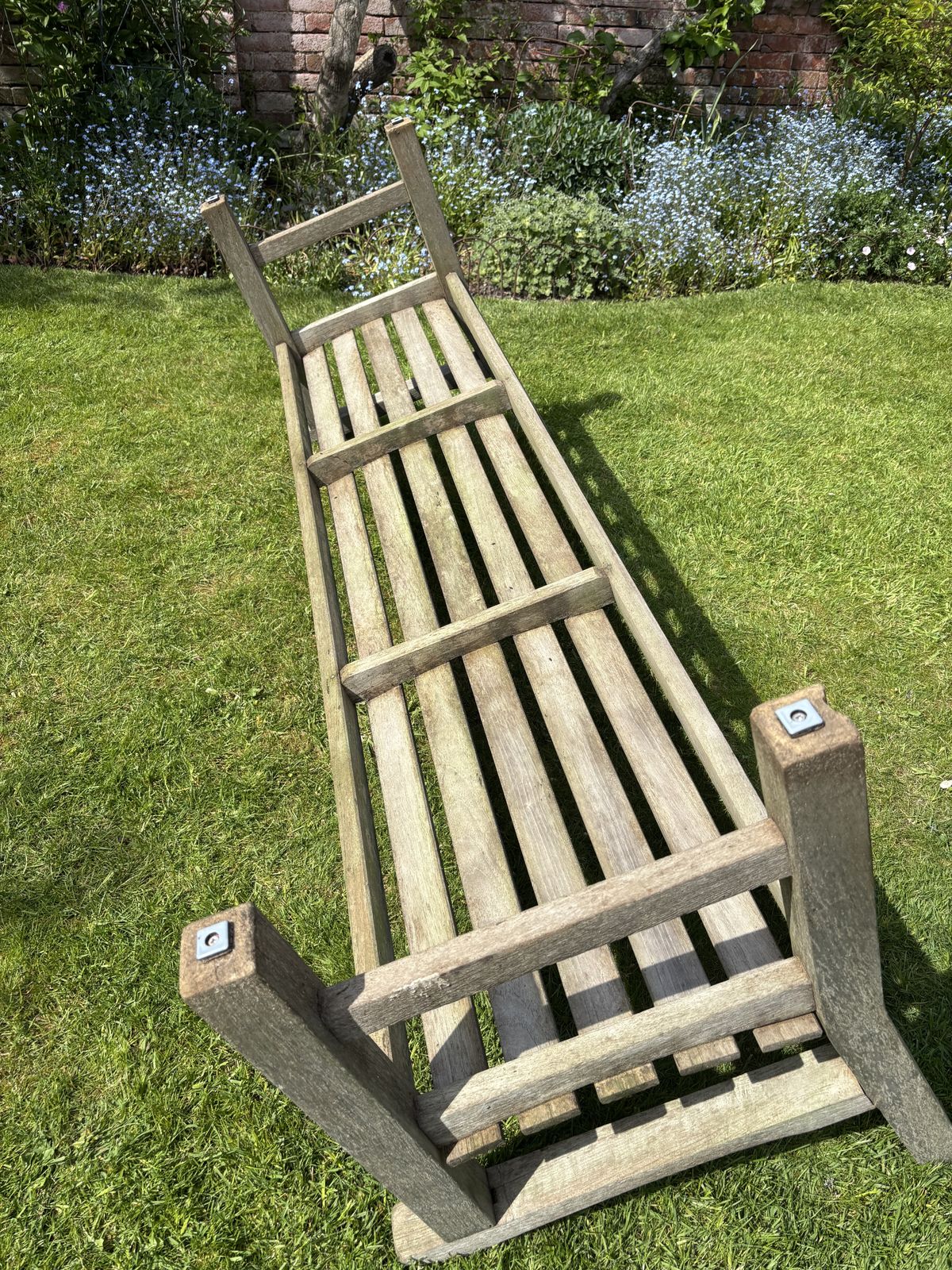Large Teak 4 Seater Outdoor Bench photo vinterior