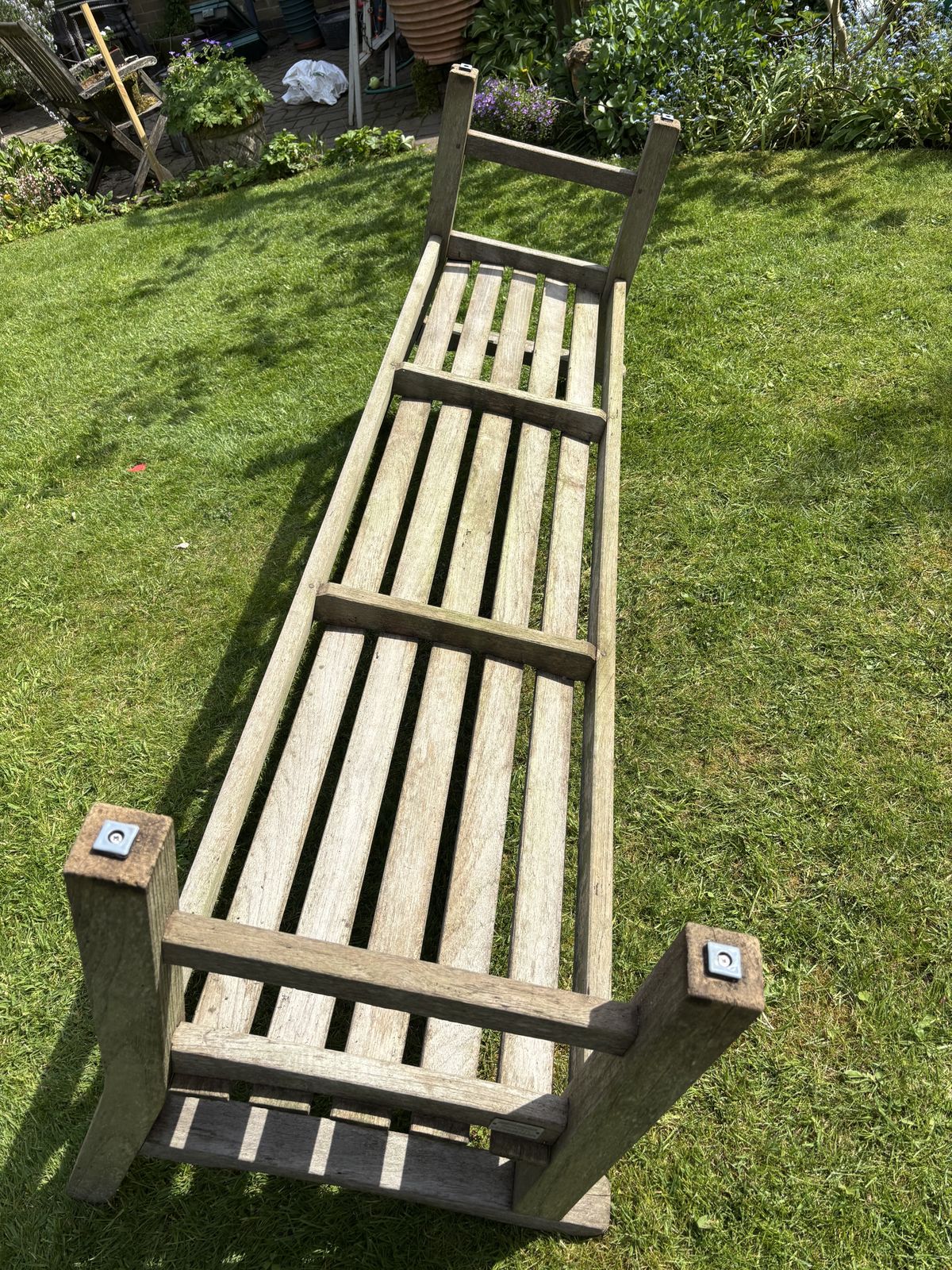 Large Teak 4 Seater Outdoor Bench photo buy
