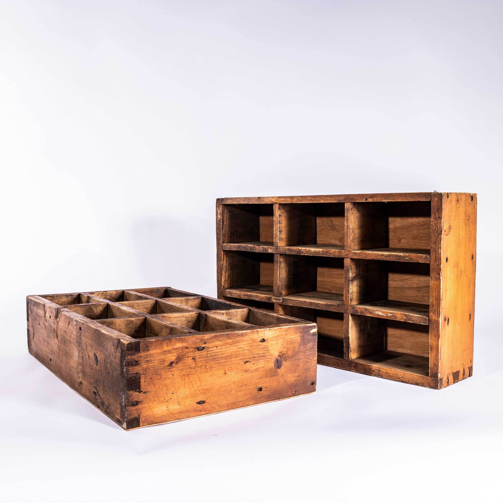 1920's Original Printers Letterpress Drawers   Pair