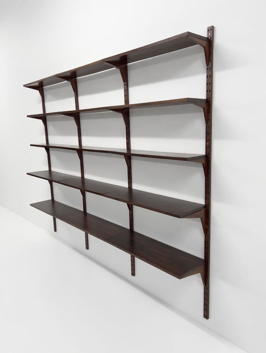 3400.0 Poul Cadovius Royal System – Rosewood Modular Wall Shelving photo