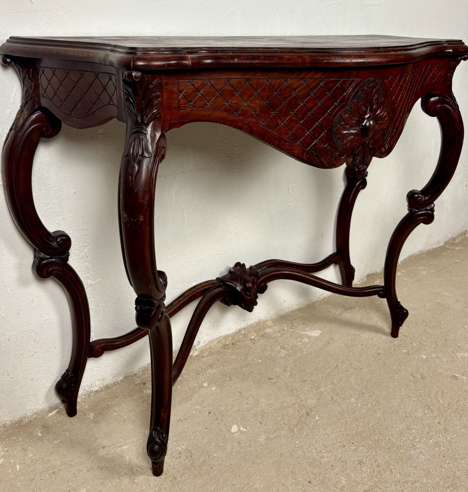 Italiaanse Rococo-stijl Gesneden Consoletafel, Begin 20e Eeuw photo vintage